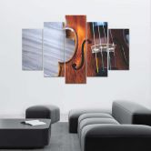 Leinwandbild 5 teilig, Geigenmusik 