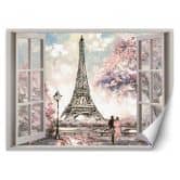 Fototapete Fensterblicklick Eiffelturm Paris France 