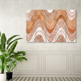 Leinwandbild 5 teilig, Horizontale wellige Linien 