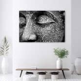 Leinwandbild, Buddha Grau Asien 
