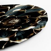 Rundes Leinwandbild 3D Lotusblume Abstraktion AI 