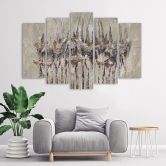 Leinwandbild 5 teilig, Pflanzen Blumen Simnitło 