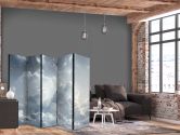 Paravent, Raumteiler freistehend, Trennwand - Astral Calm: Stars Scattered Above Gentle Clouds, 5-teilig - 225x172 cm 