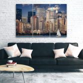 Leinwandbild 3-teilig, Panorama New York City 