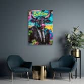Leinwandbild, Farbiger Stier CEO 