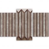 Leinwandbild 3 teilig, Buntes 3D -Fenster 