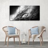 3-delige canvasprint Waves Sea B&W 