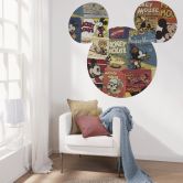 Papier peint intissé autocollant - Mickey Head Billboard - 125 x 125 cm 