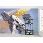 Vlies Fototapete - Star Wars Classic RMQ Hoth Battle AT-AT - 500 x 250 cm 
