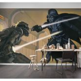 Vlies Fototapete - Star Wars Classic RMQ Vader vs Luke - 500 x 250 cm 