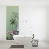 Vlies Fototapete - Jungle Flamingo - 100 x 280 cm 