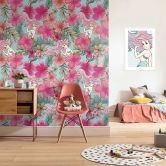 Vlies Fototapete - Ariel Pink Flower - 200 x 280 cm 