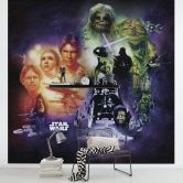 Vlies Fototapete - Star Wars Classic Poster Collage - 250 x 250 cm 
