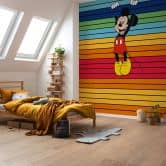 Vlies Fototapete - Mickey Magic Rainbow - 300 x 250 cm 