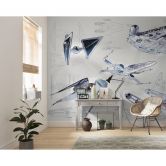Vlies Fototapete - Star Wars Blueprint Light - 400 x 280 cm 