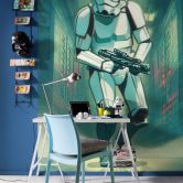 Vlies Fototapete - Mandalorian Stormtrooper Print - 200 x 280 cm 