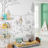 Vlies Fototapete - Winnie the Pooh Walk - 200 x 280 cm 
