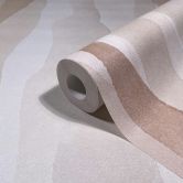 Vliestapete in Beige Abstrakte Streifenoptik Grafisch Modern  