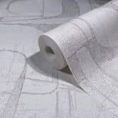 Vliestapete in Weiß Glänzend Geometrische Formen Grafisch Modern  