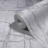Vliestapete in Grau Glänzend Geometrische Formen Grafisch Modern  