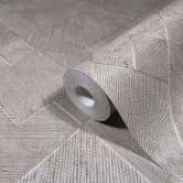 Vliestapete in Grau, Beige Karriert, Rautenmuster Grafisch Geometrisch 