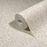 Vliestapete in Beige Blattmotiv Floral Natur 