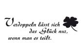Wandtattoo Verdoppeln lässt sich das Glück nur... 