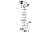 Wandtattoo Wer viel lacht und viel weint... 