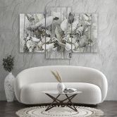 Leinwandbild 3 teilig, Saint Lotos Blumen 