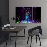 Leinwandbild 3 teilig, Neonspieler 