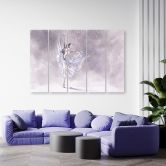 Leinwandbild 5 teilig, Ballerina Pirouet 