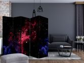 Paravent, Raumteiler freistehend, Trennwand - space - stars II, 5-teilig - einseitig bedruckt - 225x172 cm 