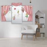 3-delige canvas print, circusacrobaat 