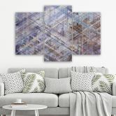 Leinwandbild 3 teilig, Abstrakte geometrische Formen 