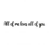 Décoration en verre acrylique All of me loves all of you 