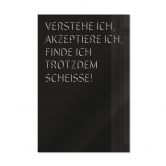 Dekobild Acrylglas - Verstehe ich, akzeptiere ich, find ich trotzdem scheiße 