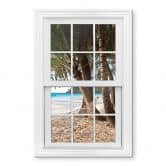 Acrylglasbild 3D Fenster - Hängematte 