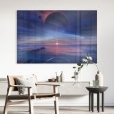Acrylglasbild Landschaft mit Erde und Galaxie - Aenami 