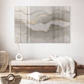 Acrylglasbild Abstrakte Landschaft mit Metallicfarben - Alma 