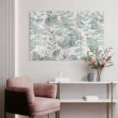 Tableau en verre acrylique Feuilles de jungle aquarelle crème - Bloomery Decor 