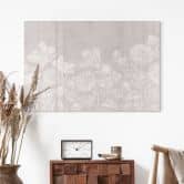 Tableau en verre acrylique beige, fleurs sauvages - Bloomery Decor 