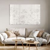 Acrylglasbild Wildblumen in Kreide-Optik Greige - Bloomery Decor 