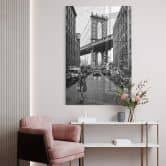 Acrylglasbild Bolton - Stilvoll in Manhattan mit ikonischer Brooklyn Bridge 