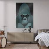 Acrylglasbild Gorilla - Braun 