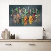 Acrylglasbild Bunte Vielfalt an Gewürzen 