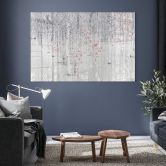 Tableau sur verre acrylique Carozzi - Forêt de bouleaux blancs aux feuilles rouges 