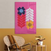 Tableau sur verre acrylique Collett - Retro Flowers 