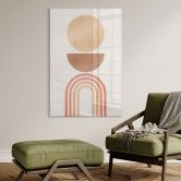 Acrylglasbild Abstrakte Balance - Retro Bögen und Kreise - Costa 