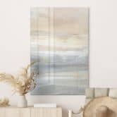 Acrylglasbild Gold-graue Landschaft aus Pinselstrichen - Hobday 