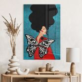 Acrylglasbild Frau mit Schmetterlingsflügeln - Hülya 